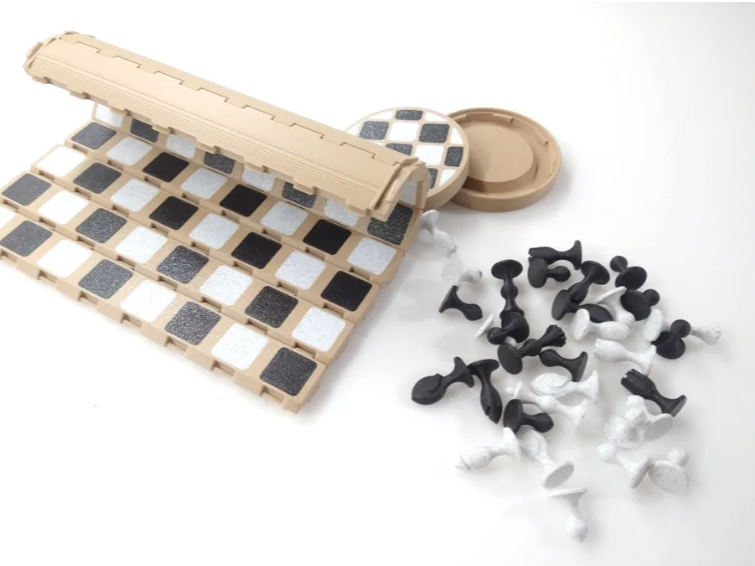 Roll Up Chess Set - Travel size