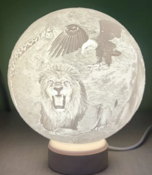 Animal Lihophane Globe