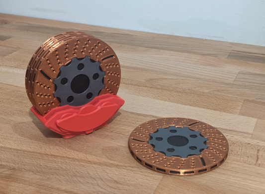 Automotive Brake Disc & Caliper Drink Coaster Set – Car Enthusiast Barware