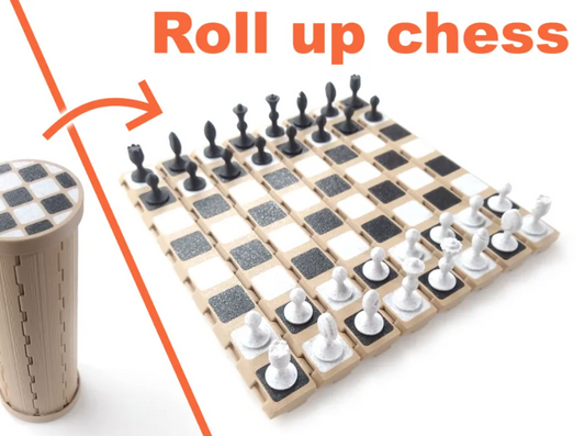 Roll Up Chess Set - Travel size