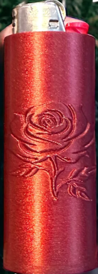 Rose Bic Lighter Sleeve