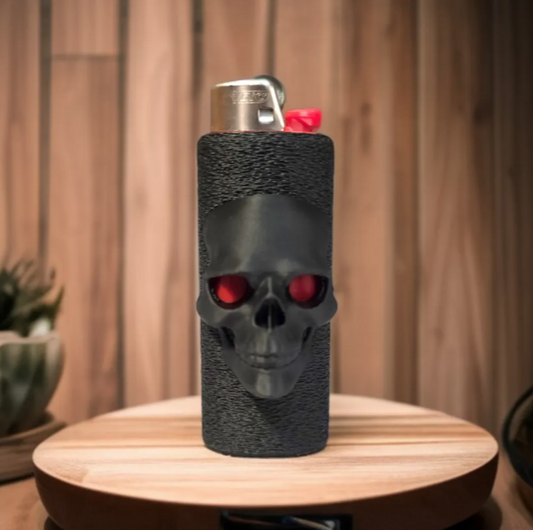 Skull Bic Lighter Sleeve