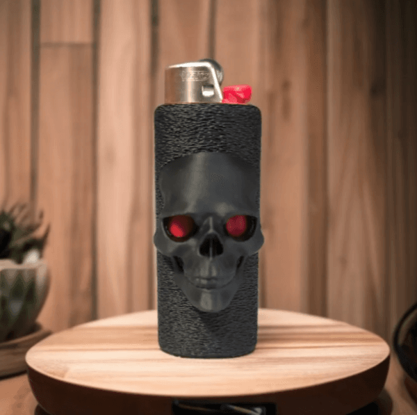 Skull Bic Lighter Sleeve